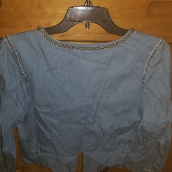 Lucca Couture Chain Stud & Bead Embellished Jacket - Picture 7 of 8